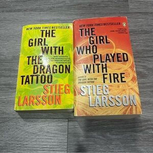 The Girl with the Dragon Tattoo & The Girl Who Played with Fire Books  Stieg Lar